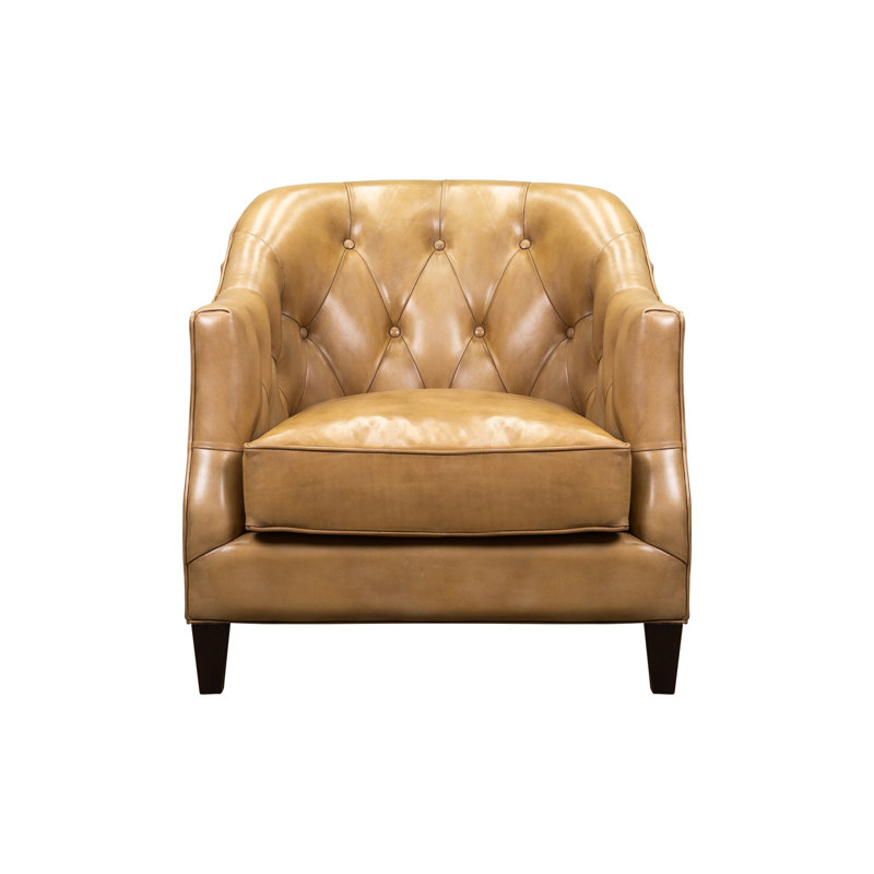 Fauteuil en cuir grainé de 32,5 po Orms