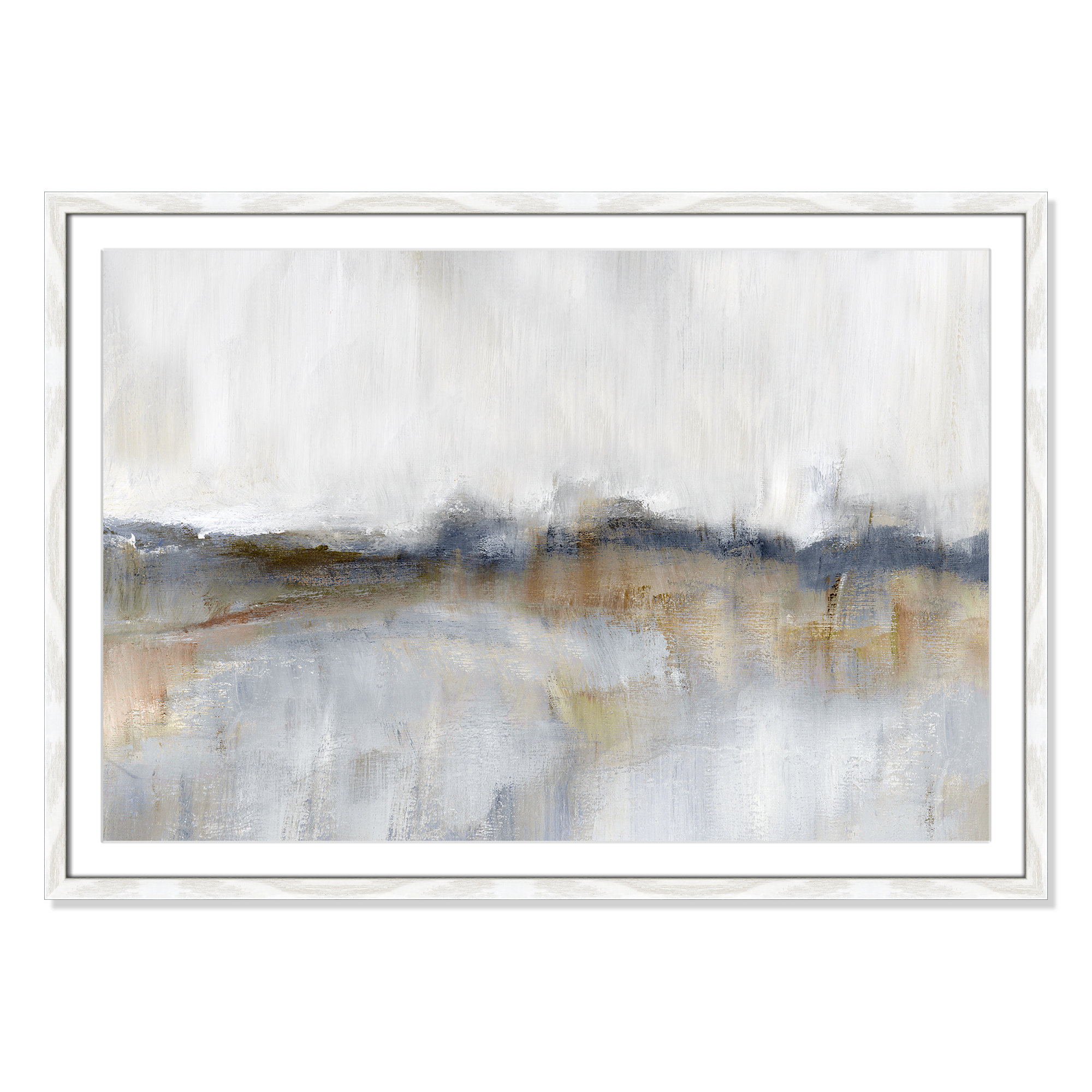 Autumnal Tide by Nan, White Framed, 25.5" H x 35.5" W x 0.75" D