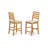 7 Piece Kitchen Counter Set Consist of a Rectangle Dining Table and 6 Linen Fabric Dining Room Chairs, 36x60 Inch, Oak-1895008894-1971684462