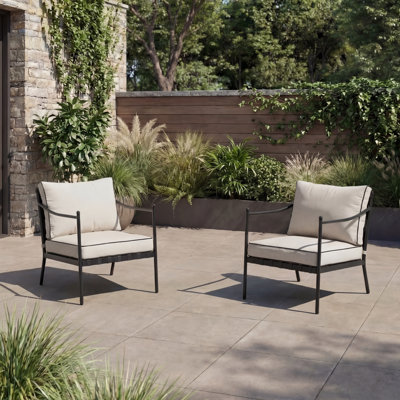 Outdoor Conversation Set With 2 Chairs