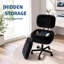Chaise de coiffeuse à roulettes, petit tabouret de maquillage avec dossier-524466231