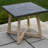 Antique Wash & Square Black Marble Sinterned Stone Accent Table-1093087280