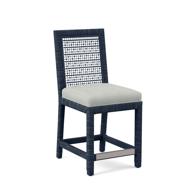 Tabouret de comptoir 24 po Scotia Glinda, Marine, Gris de base 0317-83