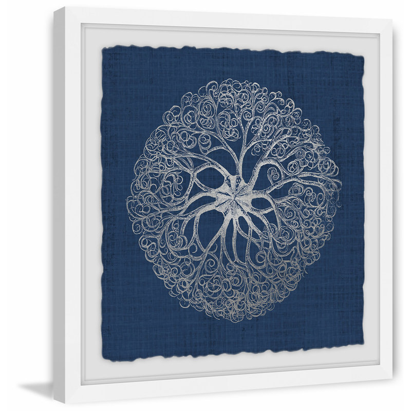 " Sea Anemone On Indigo VI ", 12" H x 12" W x 1.5" D