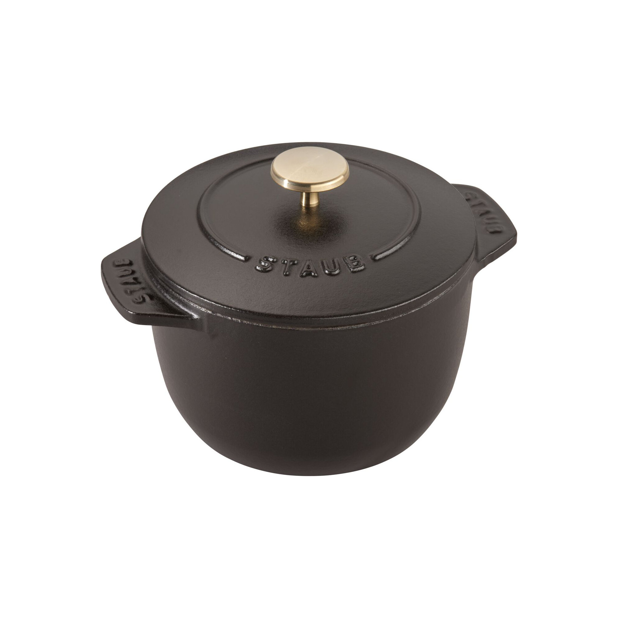 Staub Cast Iron Petite French Oven, .77 quarts, Black Matte