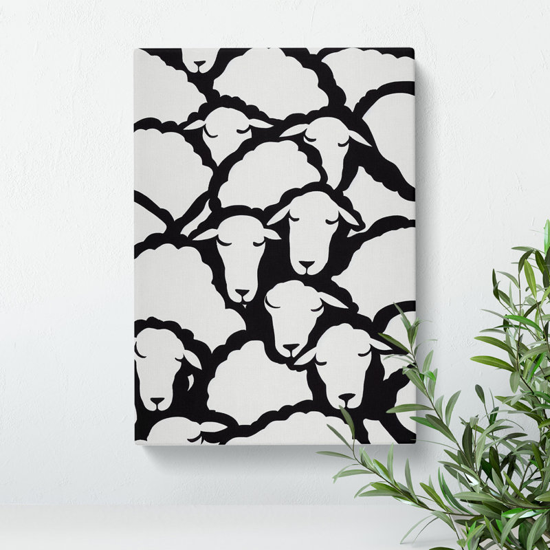XV1022-3764X Resting Sheep - Print, Wrapped Canvas, 50cm H x 35cm W, No Matte