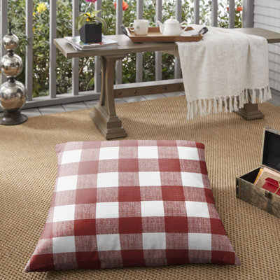 Bagely Plaid Outdoor Reversible Throw Pillow