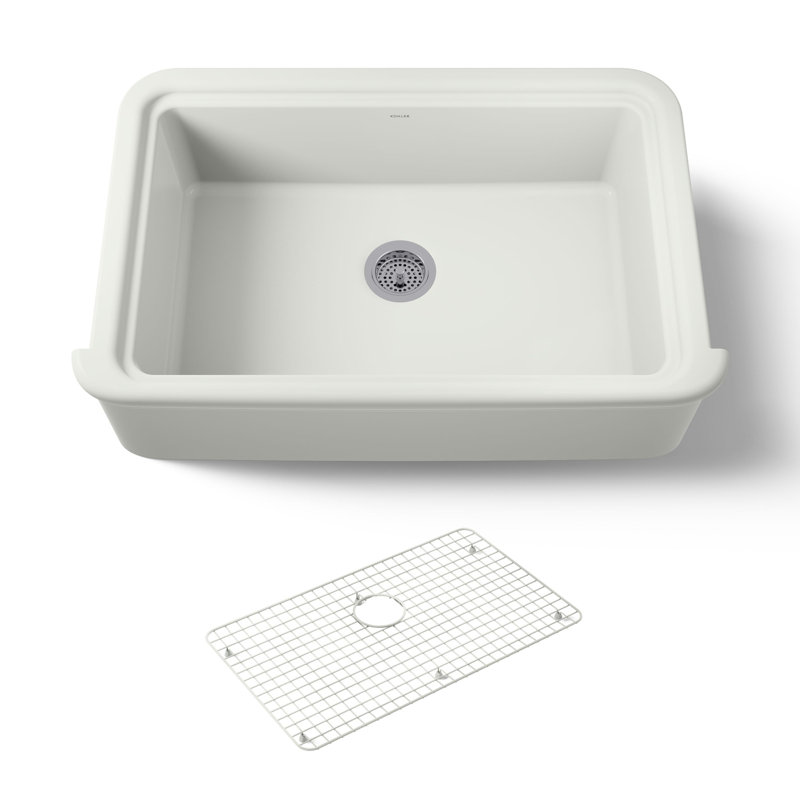 Audrine32-1/2" Undermount Single-Bowl Farmhouse Kitchen Sink, Dune, 33"