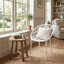 Chaises d'appoint empilables en plastique à découpe florale pour patio et salle à manger, usage intérieur et extérieur (paquet de 4)-744724080
