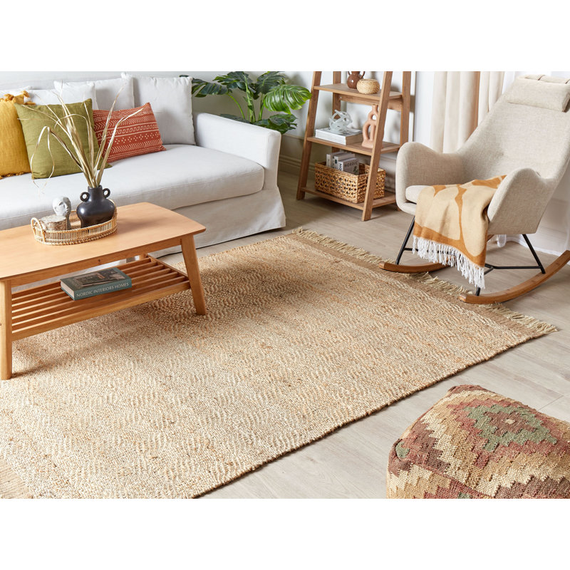 Merriwa Solid Colour Hand Woven Area Rug, Rectangle 140 x 200cm