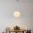 11.8 Inch 1-Light Moon Pendant Light In White Decor With Natural Silk-229152025