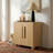 Lumo 31.5" 2-Door Buffet Storage Cabinet, Wood Rounded Legs