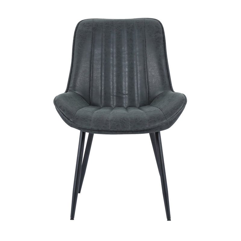 Chaise d'appoint rembourrée Eastwood, Gris anthracite