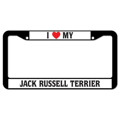 I Love My Jack Russell Terrier Plate Frame -  SignMission, D-LPF-02-127