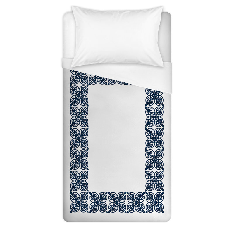  Housse de couette Medallion Border, Housse de couette pour lit simple