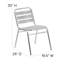 Chaise empilable en métal pour restaurant 4PK-91925248