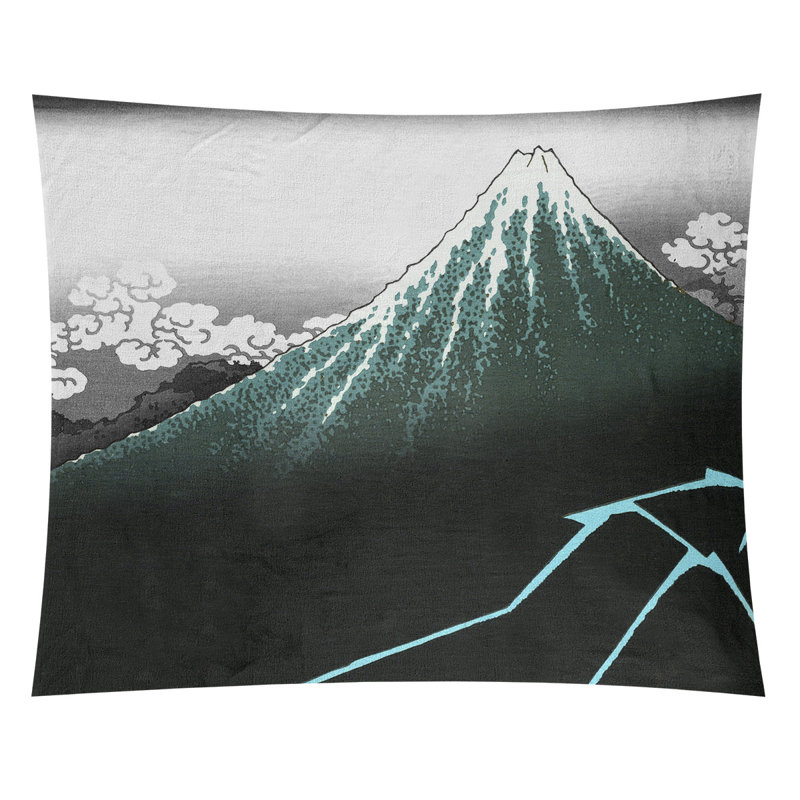 Tapisserie murale « Lightning Under the Summit », H 27,5 po x l 37,5 po, bleu