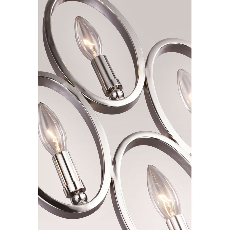 Luminaire suspendu 4 lumières 4 lumières, Chrome