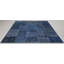 Hand Knotted Abstract Area Rug in Blue