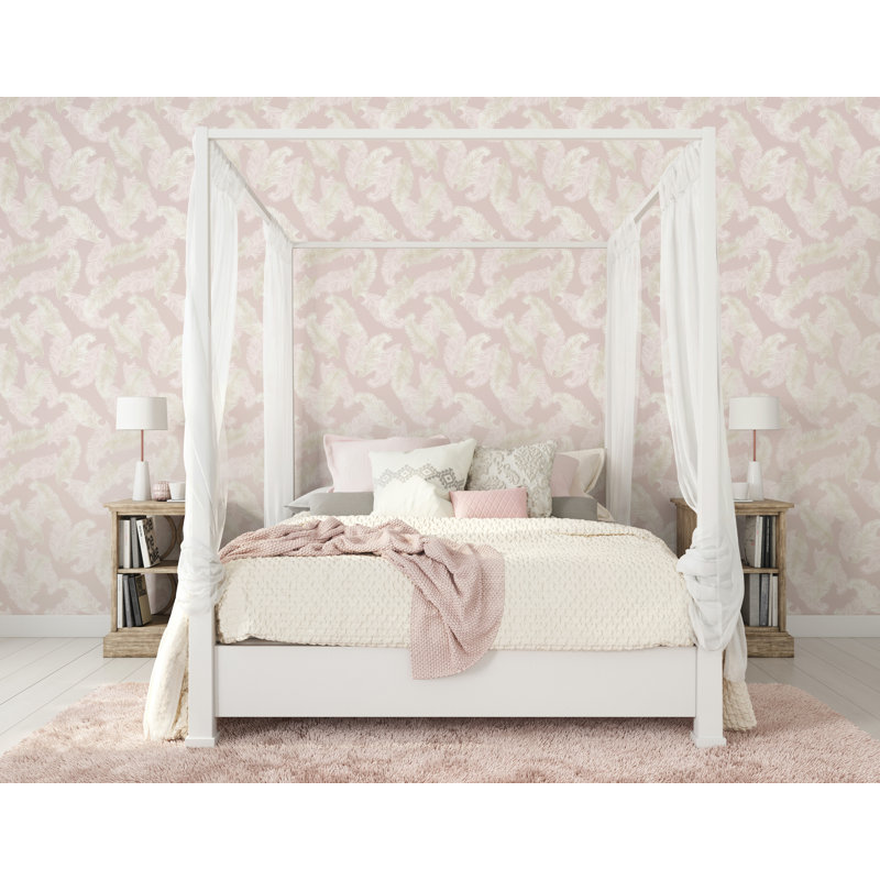 Higuchi 10m x 50cm Matte Wallpaper Roll, Light Pink