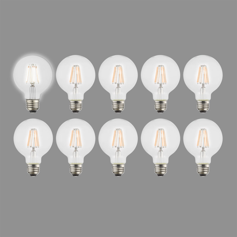 Mcswain 8 Watt (60 Watt Equivalent) G25 LED Dimmable Light Bulb Warm White E12/Candelabra