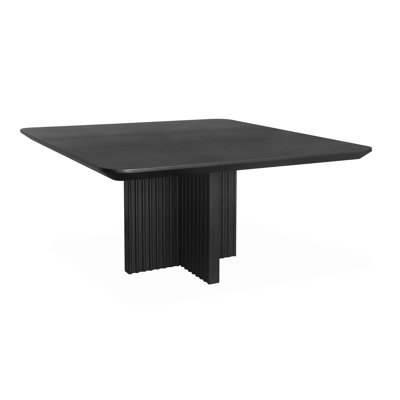Bonaire 60" Sq Dining Table- Black Oak