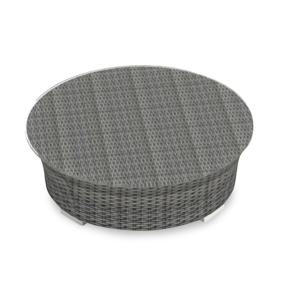 District Round Metal Outdoor Coffee Table , 31.5'' in. W 31.5'' in. D Harmonia Living