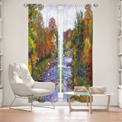 Panneau de rideau simple obscurcissant et isolant Autumn River