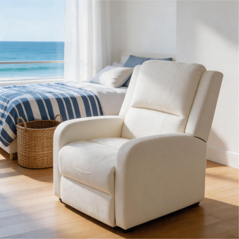 1 Seater Chenille Sofa, Beige