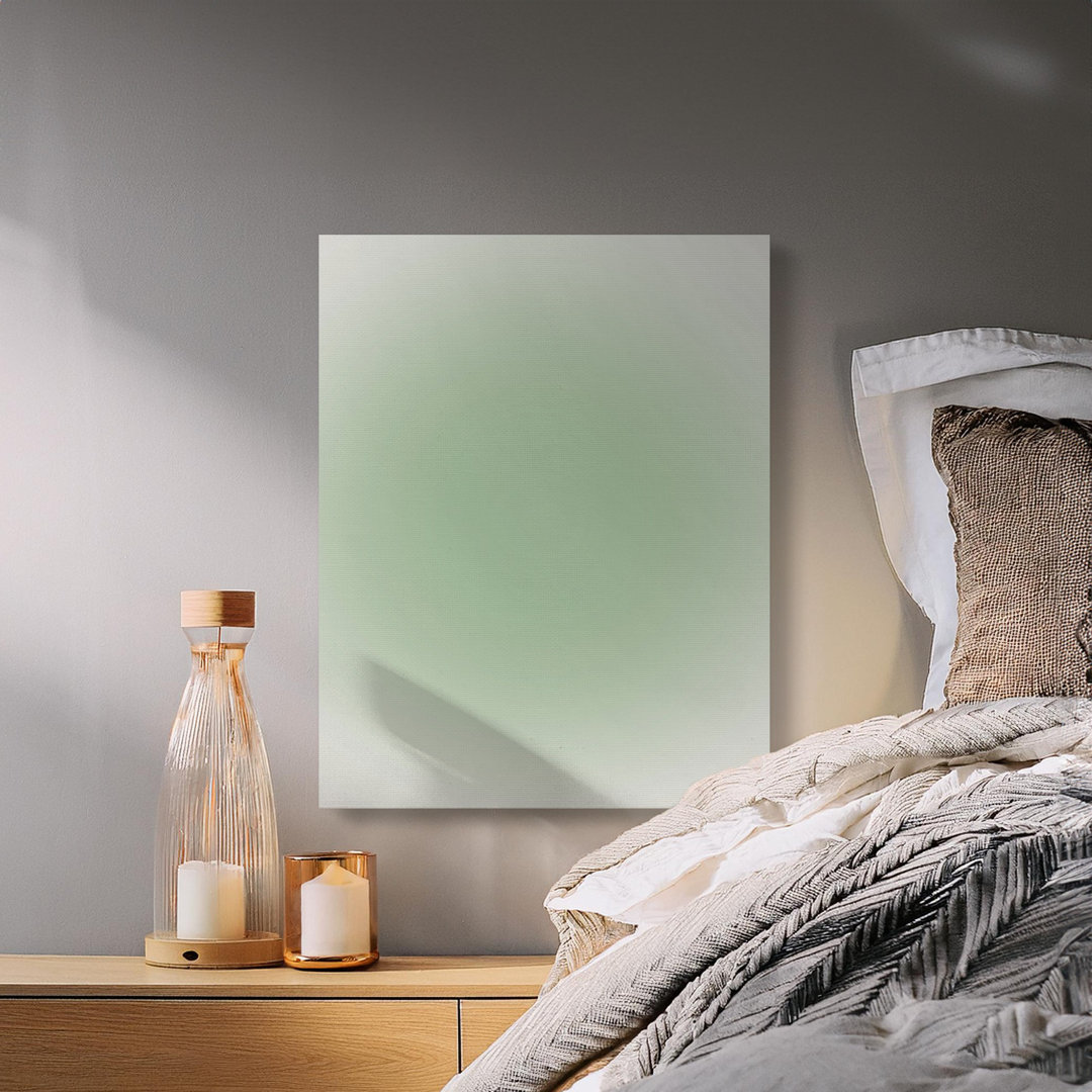 Sage Green Minimalist Gradient Canvas