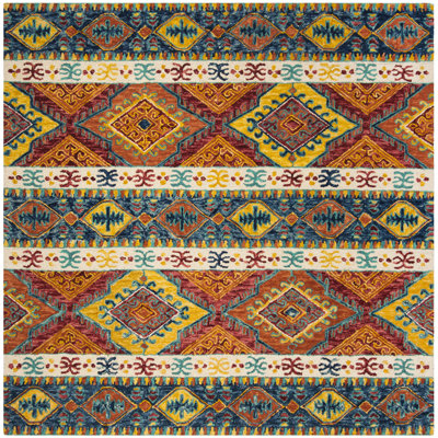 Vahakn Hand Tufted Wool Southwestern Rug