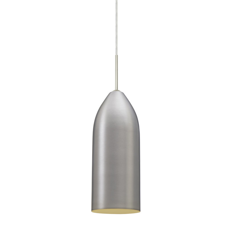 Lindy 1 - Light Single Pendant, Satin Nickel, White