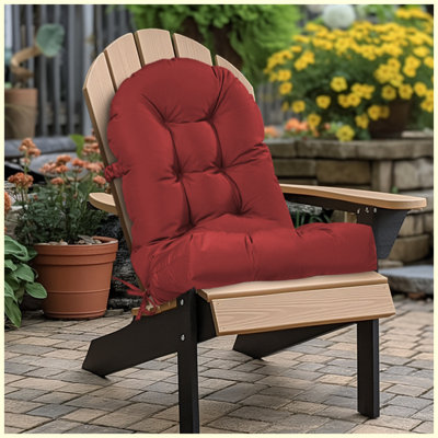 Coussin de chaise intérieur / extérieur résistant aux rayons UV - Coussin de siège imperméable à bascule et Adirondack avec dossier élastique et attaches antidérapantes, résistant à la décoloration