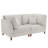 2 - Piece Upholstered Beige Corduroy Modular Sectional with Pillow Back and Solid Wood Legs-546966338