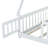 Tent-Shaped Floor Bed,Teepee Bed With Guardrails,Slats-1787212384