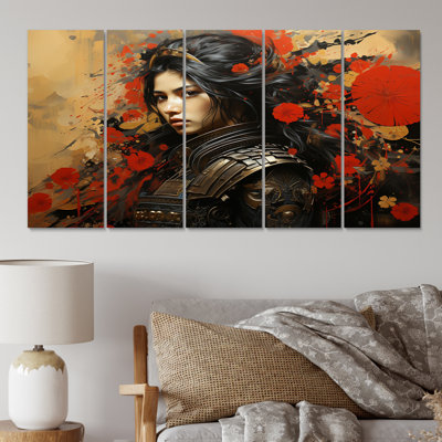 " Japon Art Silent Samurai Woman II " 5 - Pieces