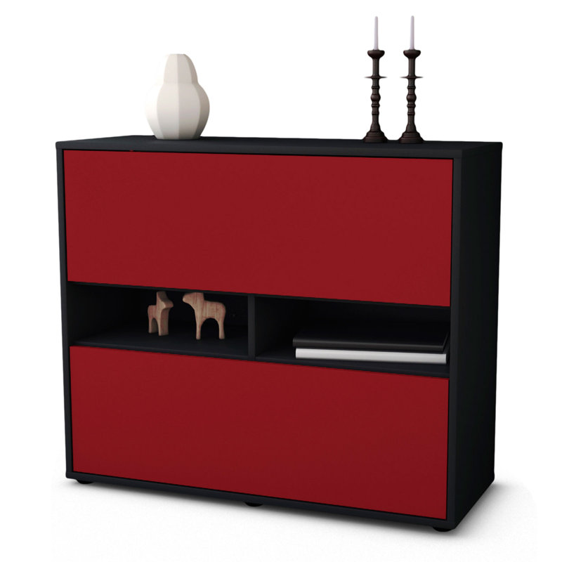 Regent Sideboard, Anthracite/Red