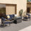 Ensemble de meubles de patio extérieur en aluminium 4 pièces avec foyer 52 po