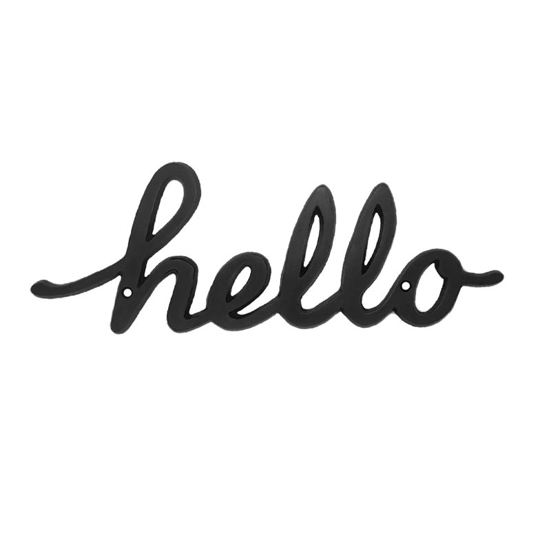 «Hello Door Greeting», Noir mat