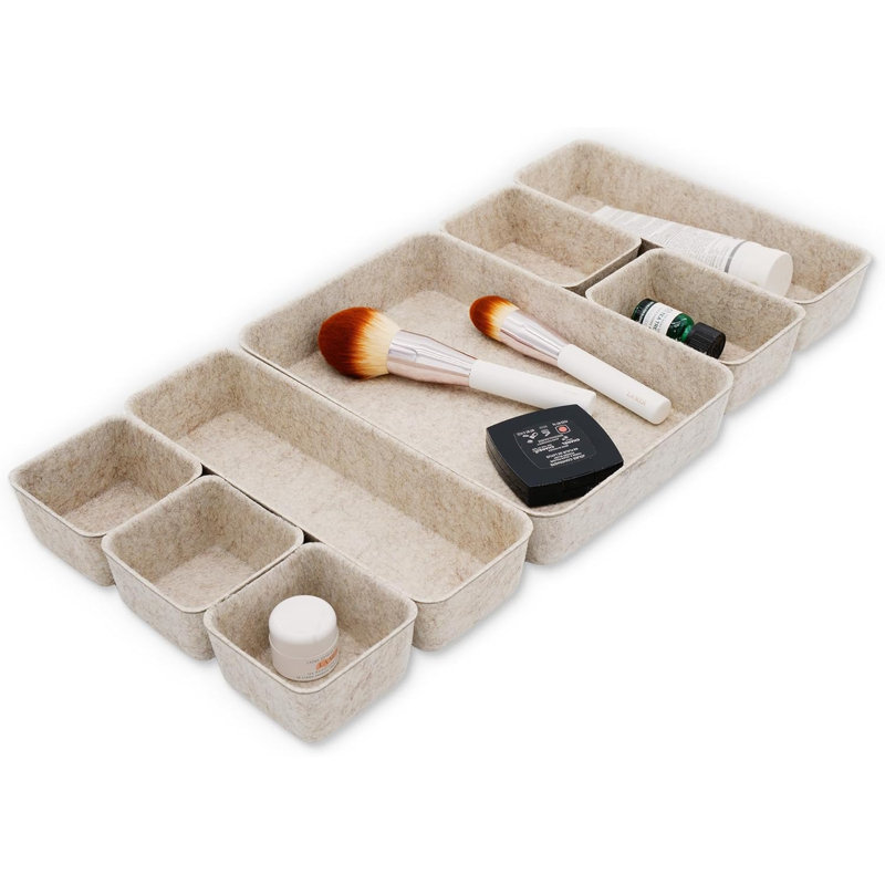 Plateau de rangement de bureau, 8 pièces