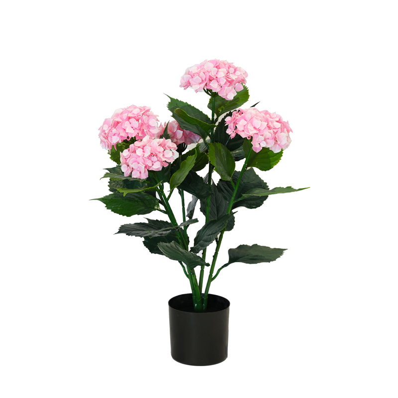 Hortensia artificiel rose 24 po