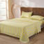 Ensemble de draps 100% coton, literie à rayures jaunes et vertes, tissage percale doux et respirant, minimaliste moderne, aspect lin luxueux, drap-housse à poche profonde de 17,5 po-130993300-130993305