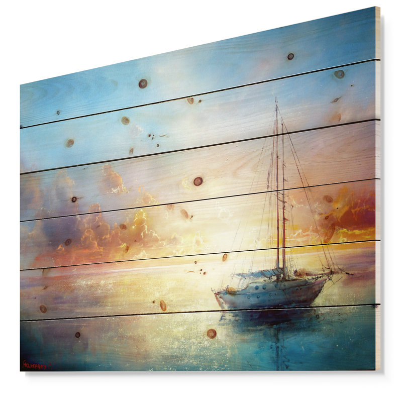 Seascape Pier sur toile - reproduction d'art, H 30 po x l 40 po x P 1,5 po, Bois