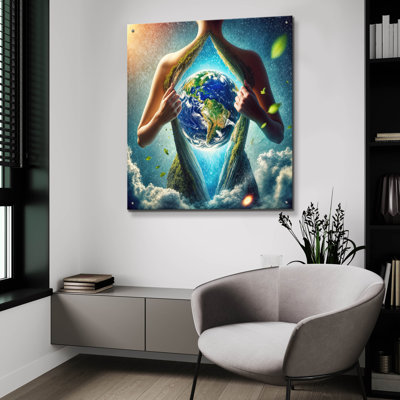  'Mother Earth' by Rey Klimt Acrylic Glass Wall Art, 36" x 36"