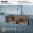 Karran Quartz 34'' X 21-1/4'' Double Bowl 50/50 Retrofit Farmhouse/Apron Front Kitchen Sink Kit-50597850