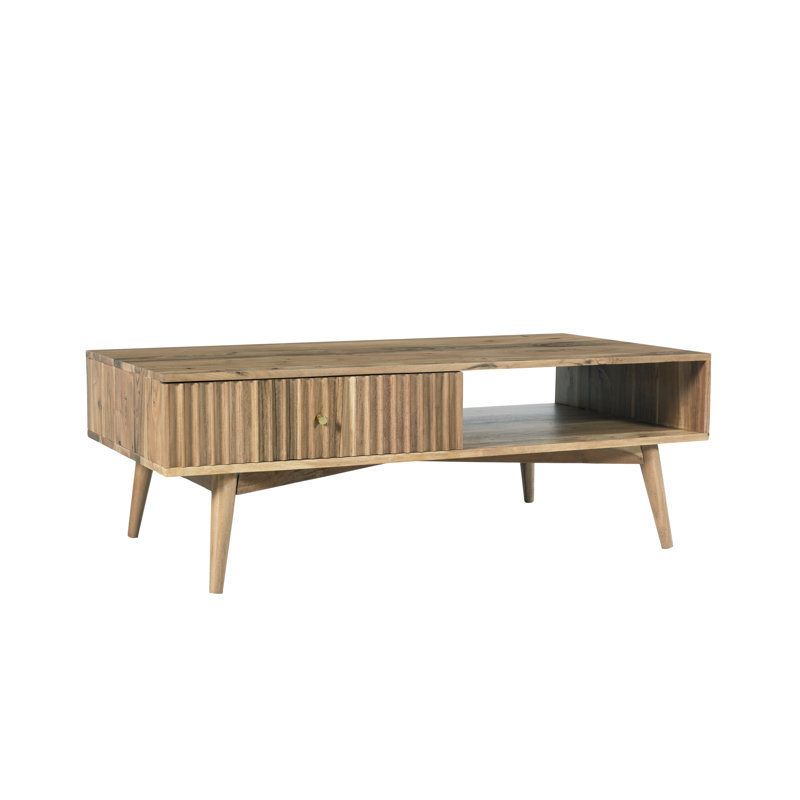 Gerbiorn Solid Wood Solid Coffee Table with Storage