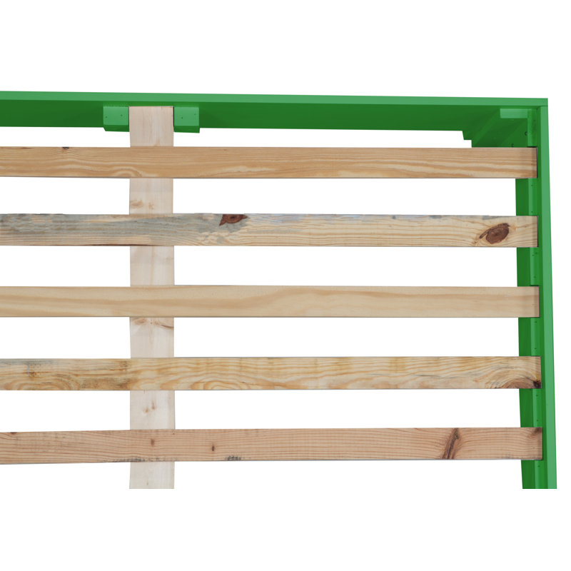 Lit plateforme Chippendale, Simple extra long, Vert vif