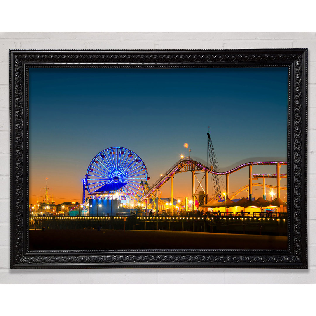 Santa Monica Pier in der Abenddämmerung - Einzelne Bilderrahmen Kunstdrucke