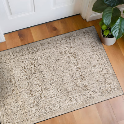 Tapis texturé beige texturé