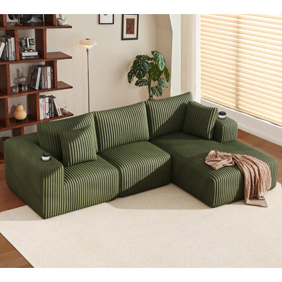 3 Seater Velvet Sofa & Chaise